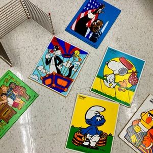 Set of 6 Vintage jigsaw puzzles